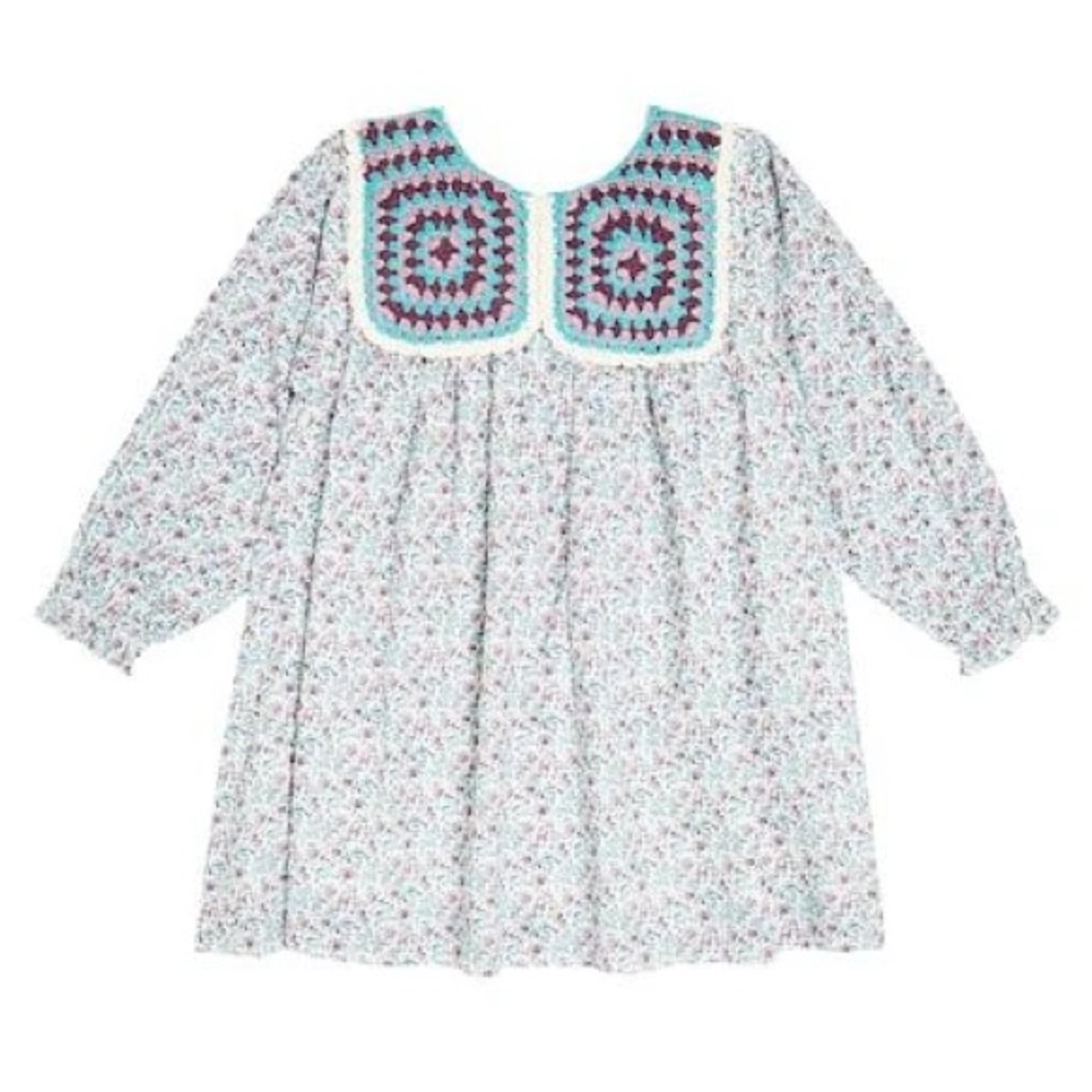 Louise Misha Cream Retro Pansy Warise Dress 5y